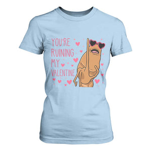 Marcus The Worm Meme T Shirt For Women Funny Anti Valentines Day TS14 Light Blue Print Your Wear
