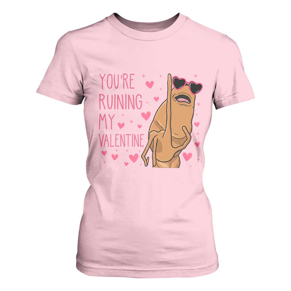 Marcus The Worm Meme T Shirt For Women Funny Anti Valentines Day TS14 Light Pink Print Your Wear