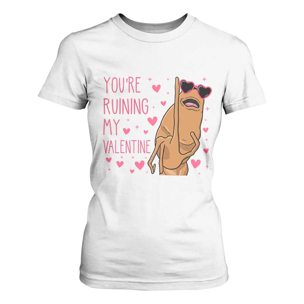 Marcus The Worm Meme T Shirt For Women Funny Anti Valentines Day TS14 White Print Your Wear