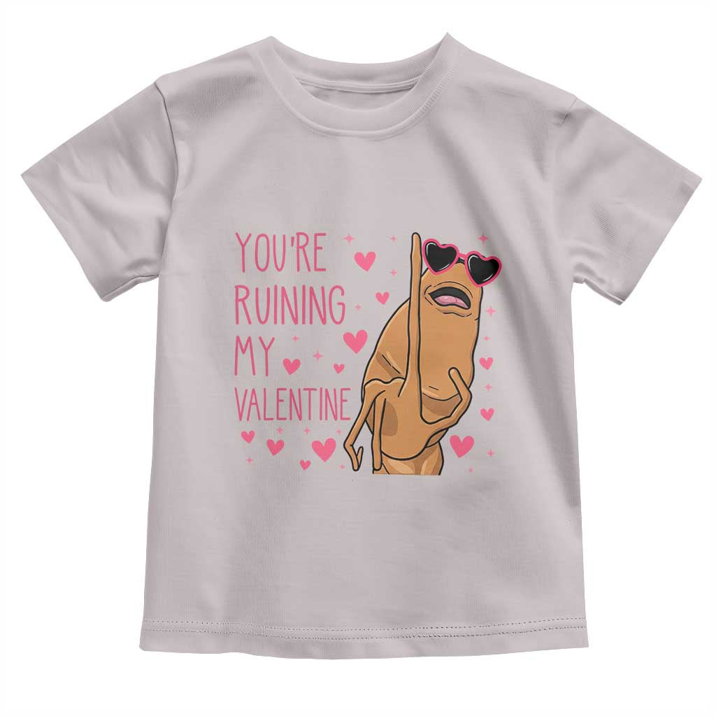 Marcus The Worm Meme Toddler T Shirt Funny Anti Valentines Day TS14 Ice Gray Print Your Wear
