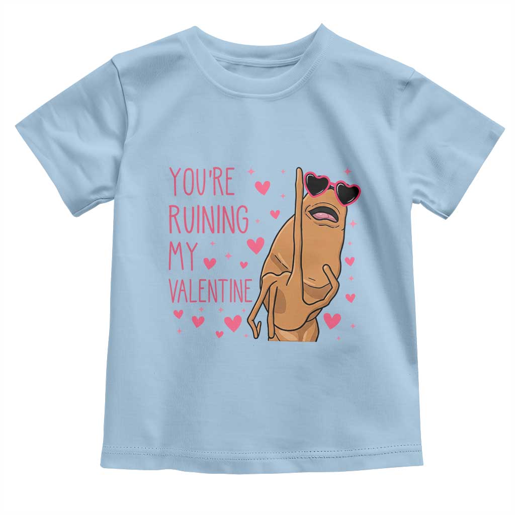Marcus The Worm Meme Toddler T Shirt Funny Anti Valentines Day TS14 Light Blue Print Your Wear