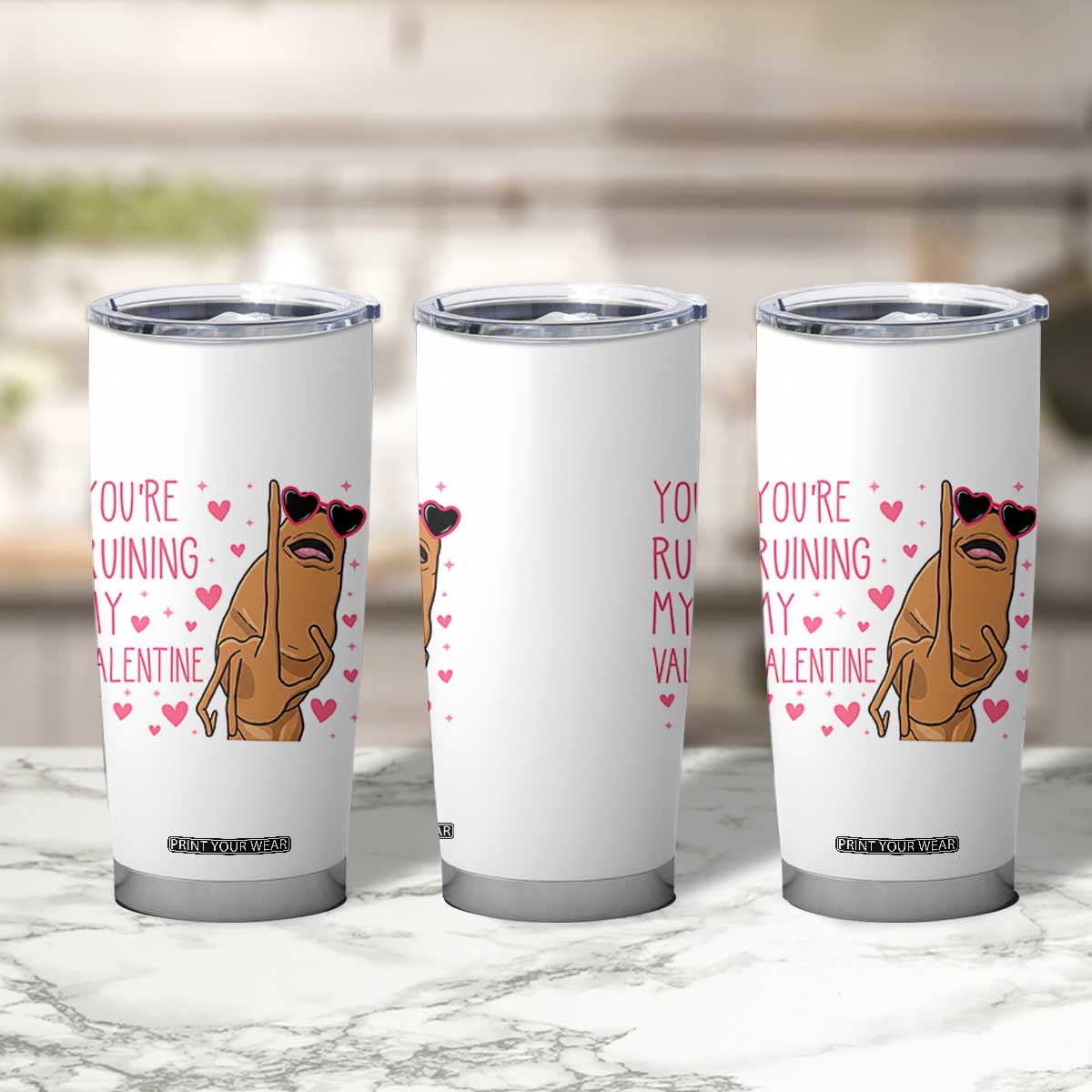 Marcus The Worm Meme Tumbler Cup Funny Anti Valentines Day TS14 Print Your Wear