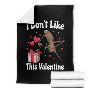 Marcus The Worm Meme Throw Blanket Funny Anti Valentines Day Sarcastic TS14 Black Print Your Wear