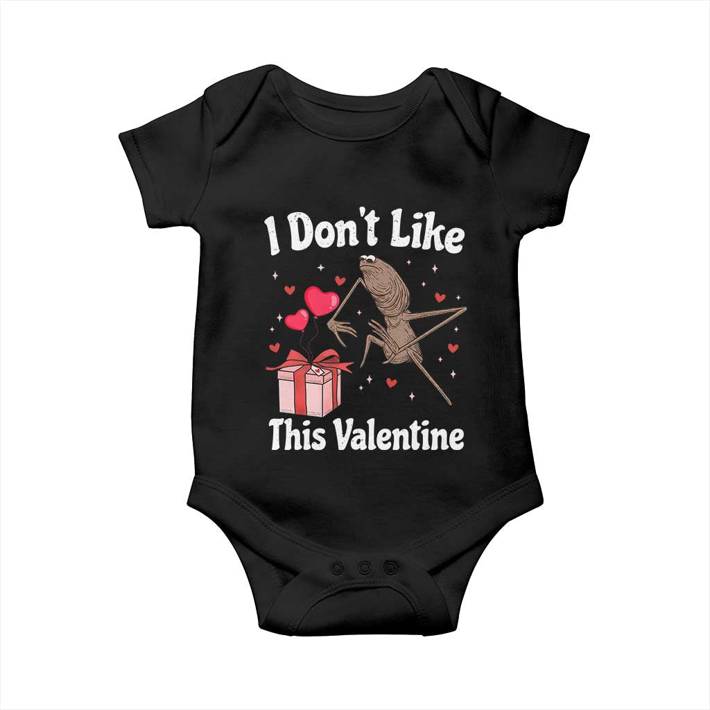 Marcus The Worm Meme Baby Onesie Funny Anti Valentines Day Sarcastic TS14 Black Print Your Wear