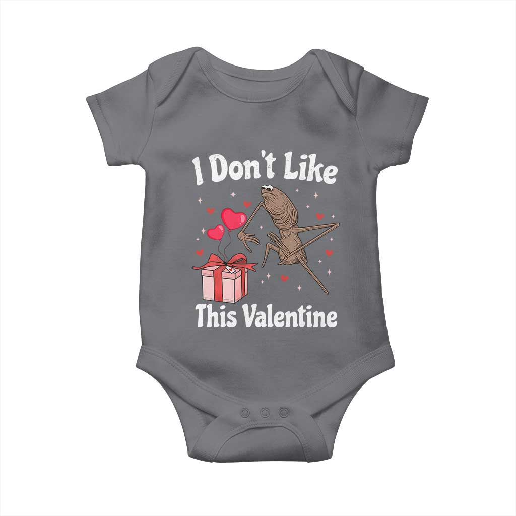 Marcus The Worm Meme Baby Onesie Funny Anti Valentines Day Sarcastic TS14 Charcoal Print Your Wear