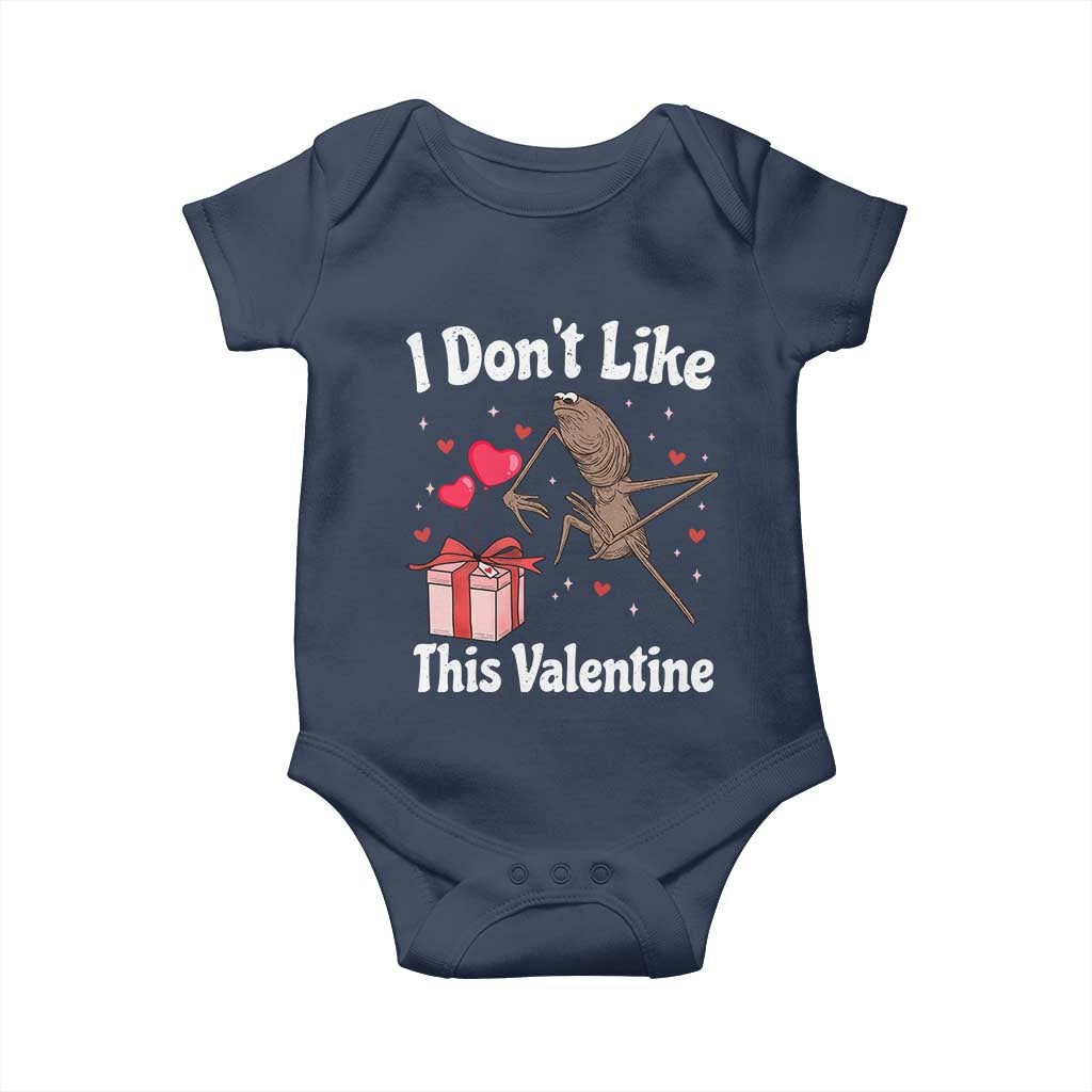 Marcus The Worm Meme Baby Onesie Funny Anti Valentines Day Sarcastic TS14 Navy Print Your Wear