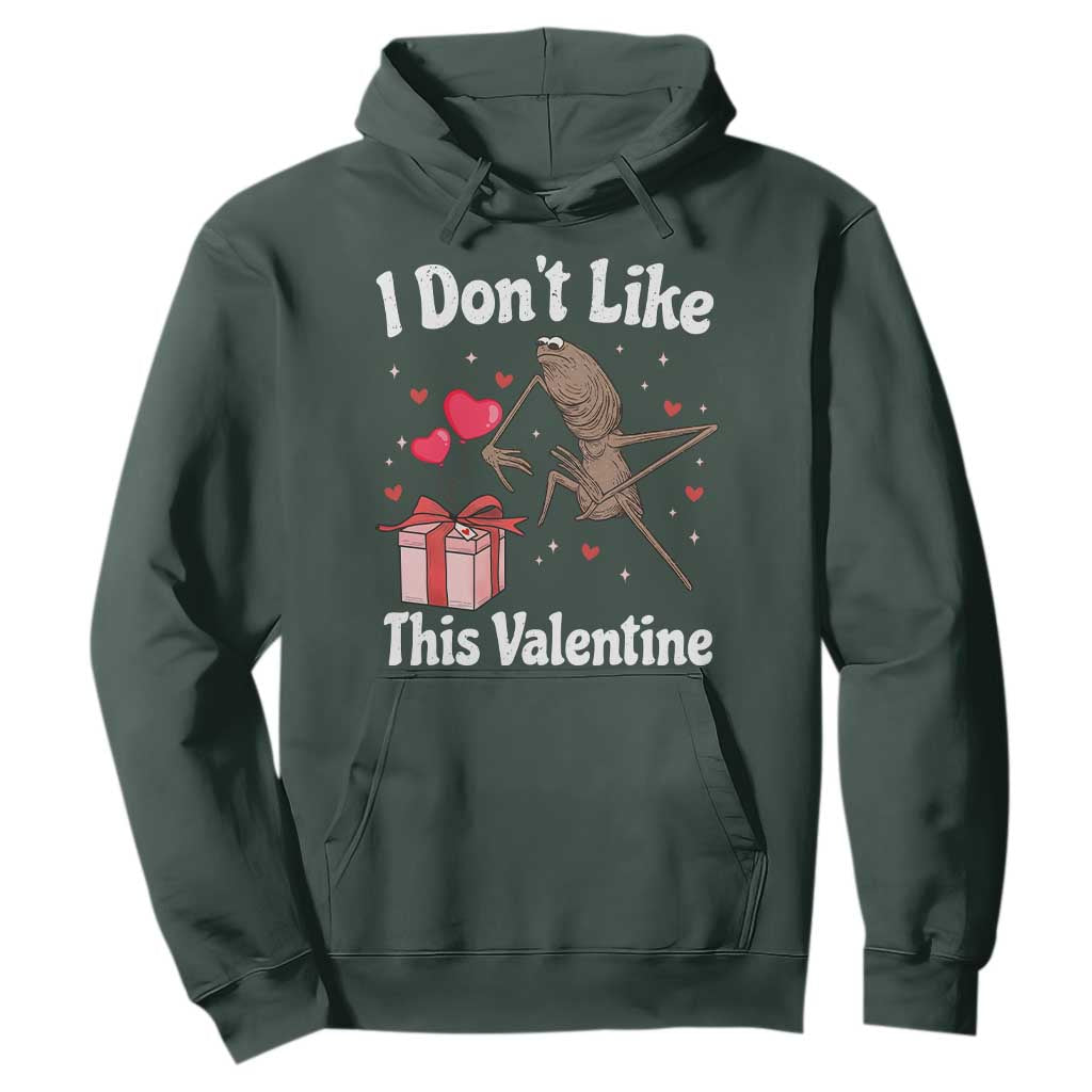 Marcus The Worm Meme Hoodie Funny Anti Valentines Day Sarcastic TS14 Dark Forest Green Print Your Wear