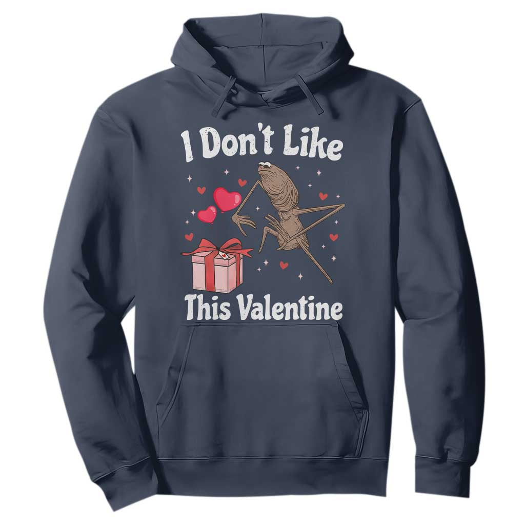 Marcus The Worm Meme Hoodie Funny Anti Valentines Day Sarcastic TS14 Navy Print Your Wear
