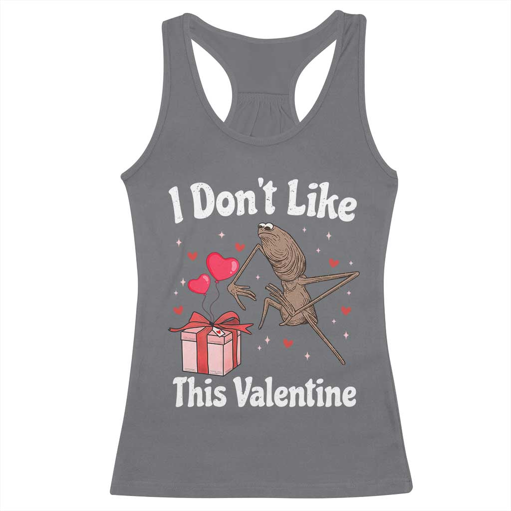 Marcus The Worm Meme Racerback Tank Top Funny Anti Valentines Day Sarcastic TS14 Charcoal Print Your Wear