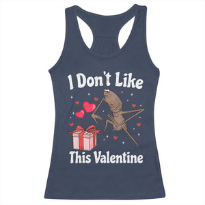 Marcus The Worm Meme Racerback Tank Top Funny Anti Valentines Day Sarcastic TS14 Navy Print Your Wear