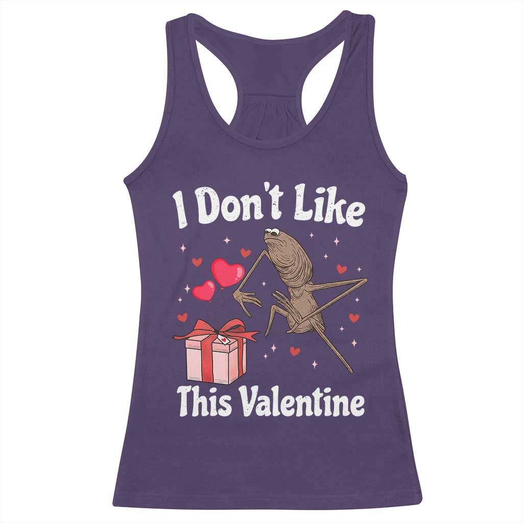 Marcus The Worm Meme Racerback Tank Top Funny Anti Valentines Day Sarcastic TS14 Purple Print Your Wear