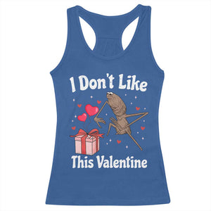 Marcus The Worm Meme Racerback Tank Top Funny Anti Valentines Day Sarcastic TS14 Royal Blue Print Your Wear