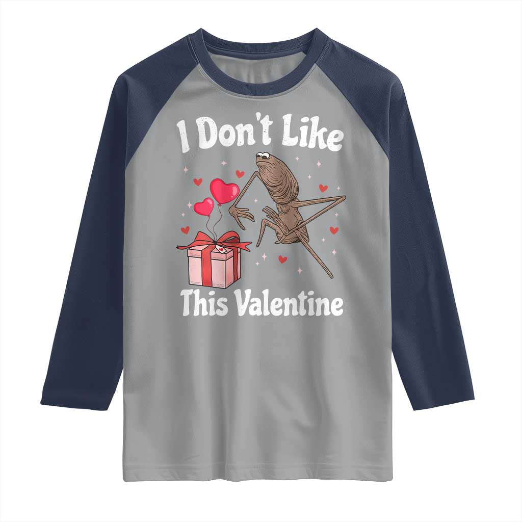 Marcus The Worm Meme Raglan Shirt Funny Anti Valentines Day Sarcastic TS14 Sport Gray Navy Print Your Wear