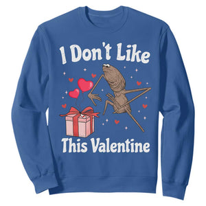 Marcus The Worm Meme Sweatshirt Funny Anti Valentines Day Sarcastic TS14 Royal Blue Print Your Wear