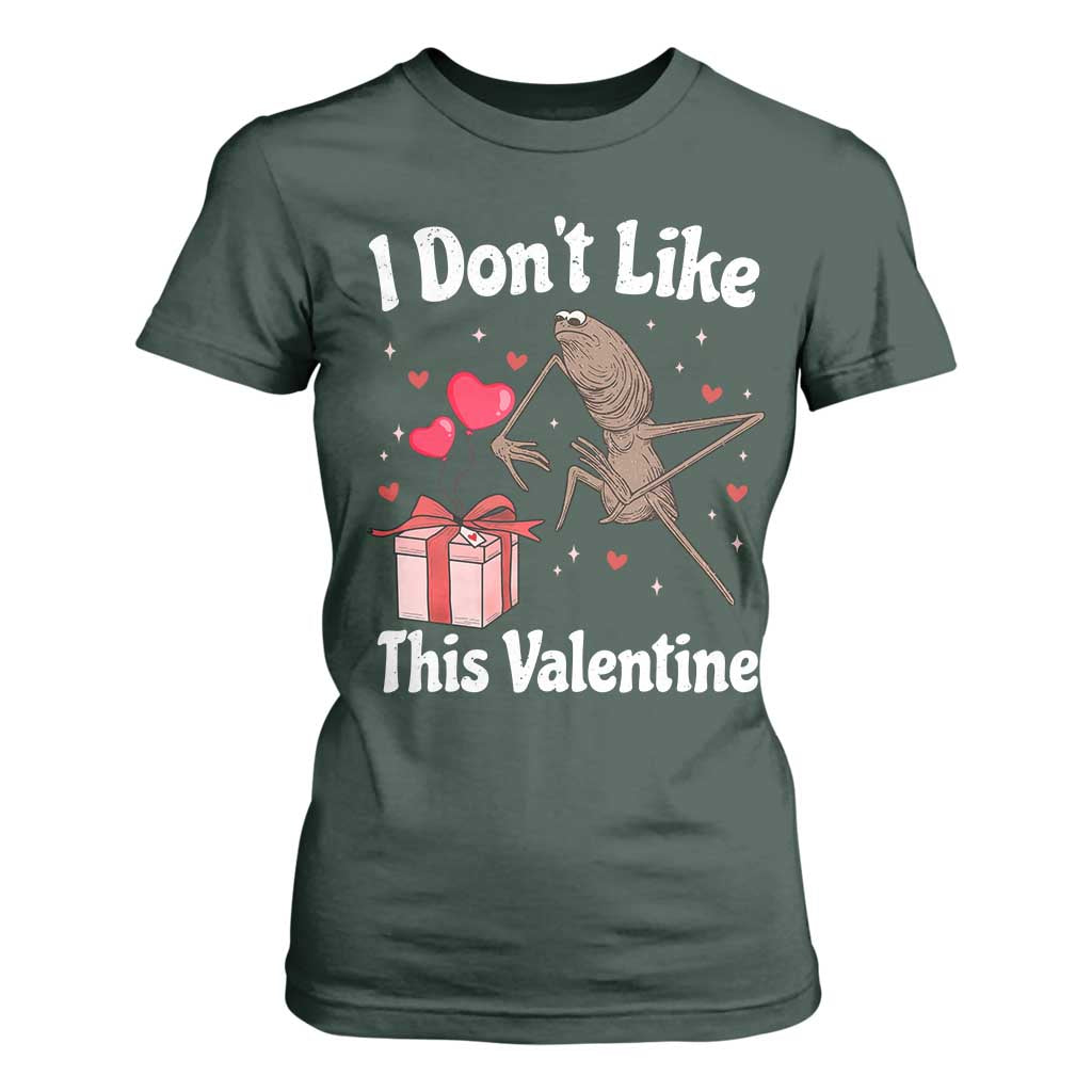 Marcus The Worm Meme T Shirt For Women Funny Anti Valentines Day Sarcastic TS14 Dark Forest Green Print Your Wear