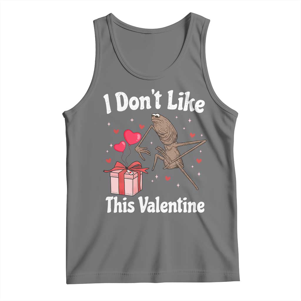 Marcus The Worm Meme Tank Top Funny Anti Valentines Day Sarcastic TS14 Black Heather Print Your Wear