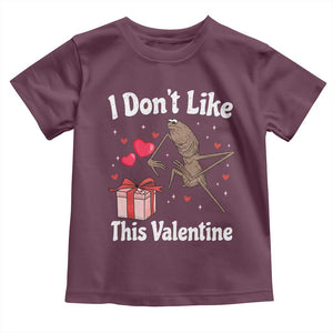 Marcus The Worm Meme Toddler T Shirt Funny Anti Valentines Day Sarcastic TS14 Maroon Print Your Wear