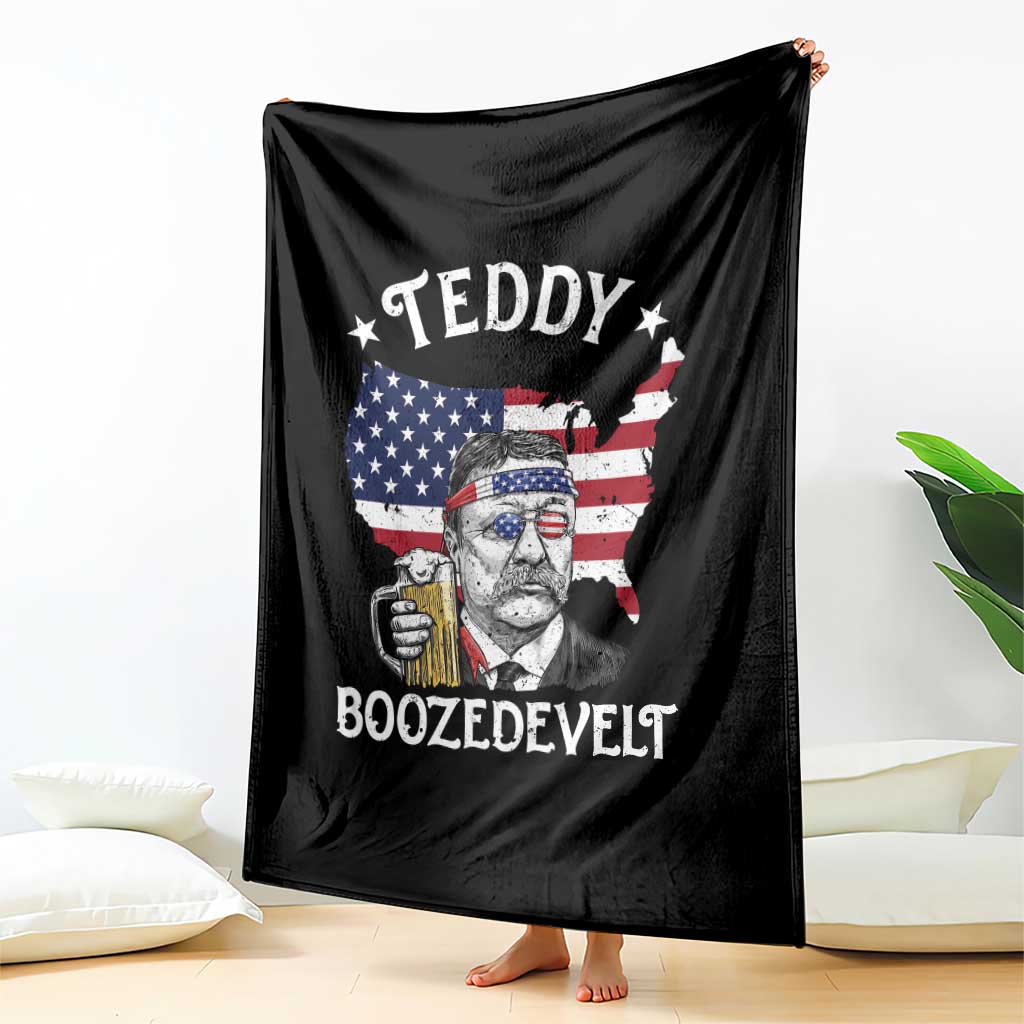 Teddy Boozedevelt Theodore Roosevelt Throw Blanket 4th Of July American Flag TS14 Print Your Wear