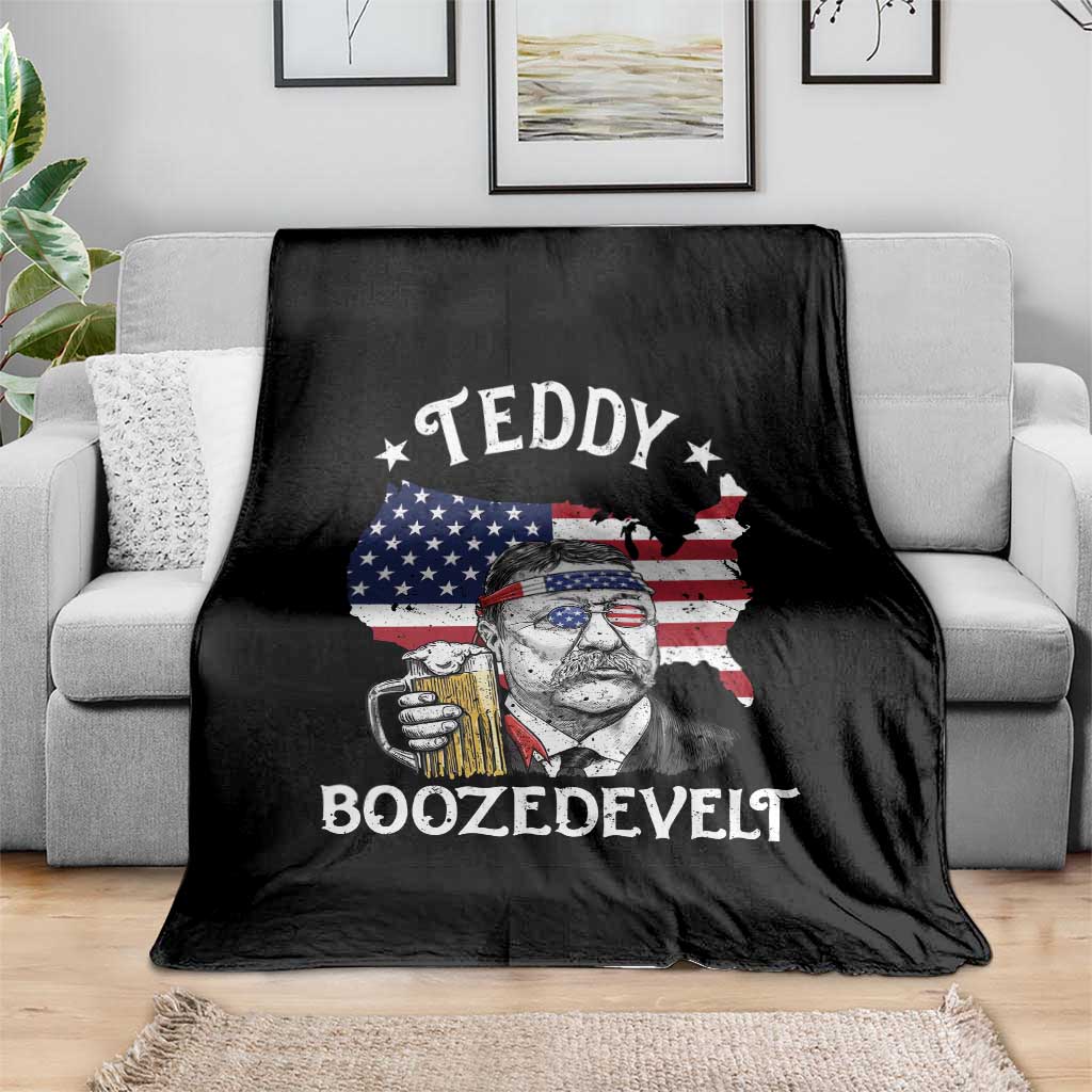Teddy Boozedevelt Theodore Roosevelt Throw Blanket 4th Of July American Flag TS14 Print Your Wear