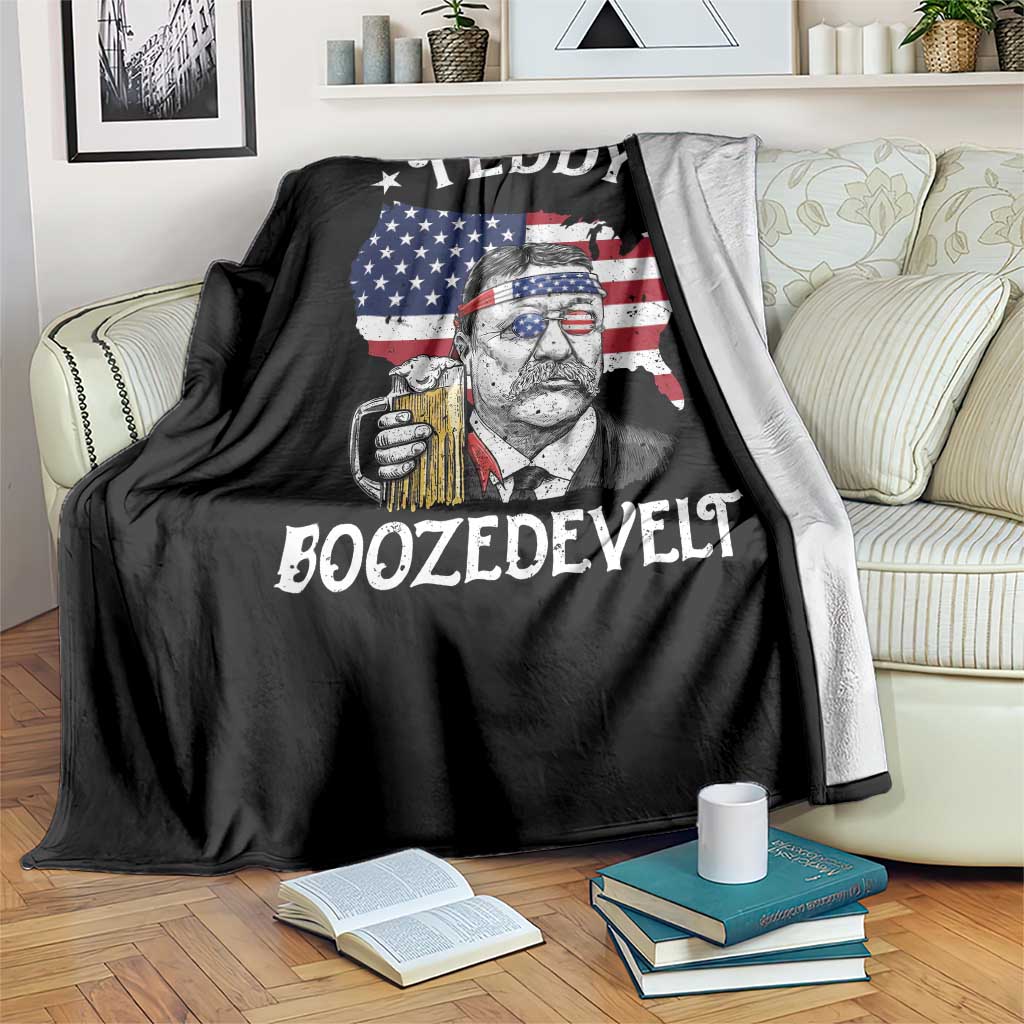 Teddy Boozedevelt Theodore Roosevelt Throw Blanket 4th Of July American Flag TS14 Print Your Wear