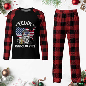 Teddy Boozedevelt Theodore Roosevelt Plaid Pajama Set 4th Of July American Flag TS14 Buffalo Plaid Print Your Wear