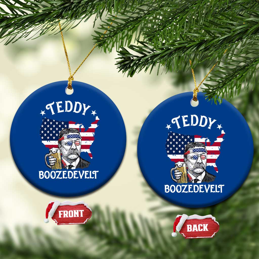Teddy Boozedevelt Theodore Roosevelt Ceramic Ornament 4th Of July American Flag TS14 1pc Blue Print Your Wear