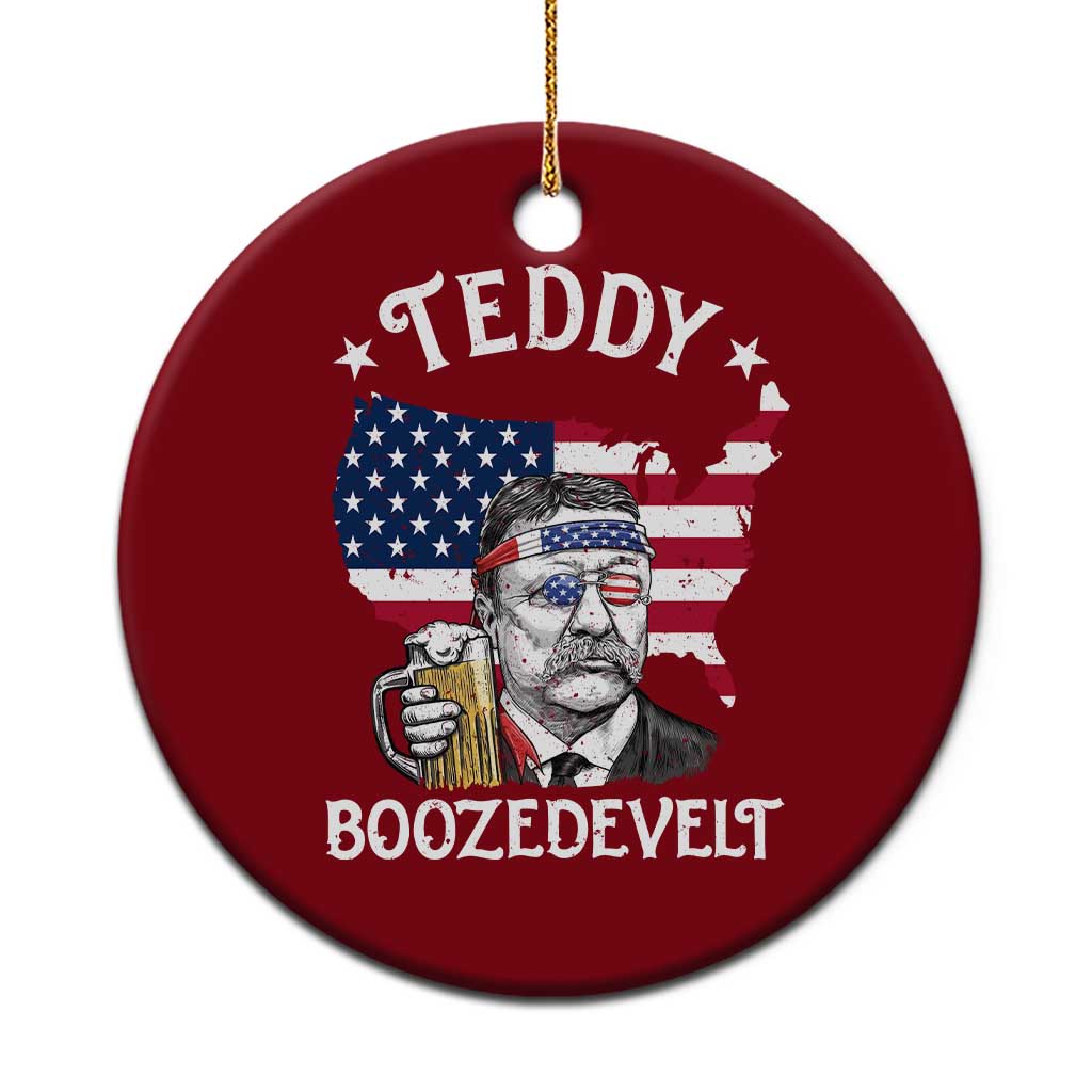 Teddy Boozedevelt Theodore Roosevelt Ceramic Ornament 4th Of July American Flag TS14 1pc Red Print Your Wear