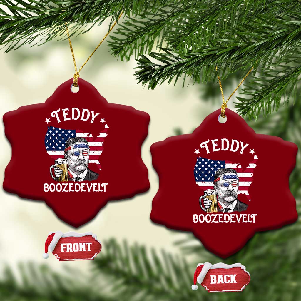 Teddy Boozedevelt Theodore Roosevelt Ceramic Ornament 4th Of July American Flag TS14 Print Your Wear