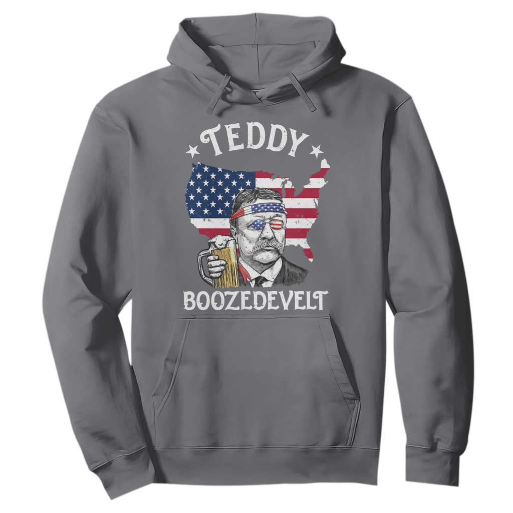 Teddy Boozedevelt Theodore Roosevelt Hoodie 4th Of July American Flag TS14 Charcoal Print Your Wear