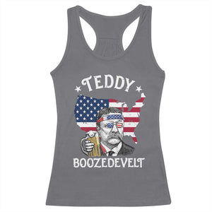 Teddy Boozedevelt Theodore Roosevelt Racerback Tank Top 4th Of July American Flag TS14 Charcoal Print Your Wear