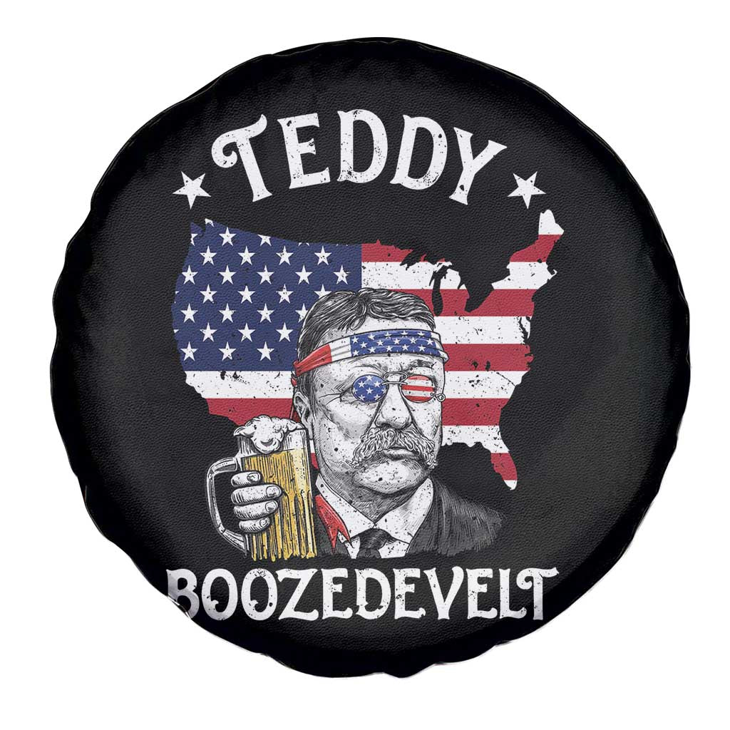 Teddy Boozedevelt Theodore Roosevelt Spare Tire Cover 4th Of July American Flag TS14 Print Your Wear