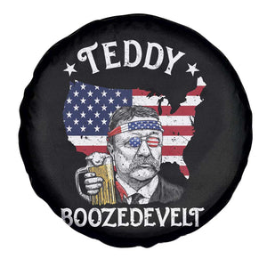 Teddy Boozedevelt Theodore Roosevelt Spare Tire Cover 4th Of July American Flag TS14 Print Your Wear
