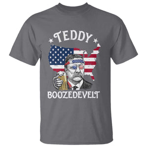 Teddy Boozedevelt Theodore Roosevelt T Shirt 4th Of July American Flag TS14 Charcoal Print Your Wear