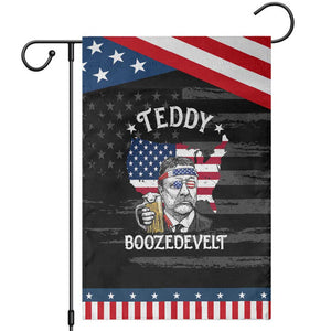 Teddy Boozedevelt Theodore Roosevelt Garden Flag 4th Of July American Flag TS14 Distressed Black Blue Print Your Wear