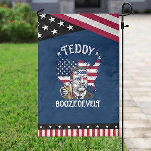 Teddy Boozedevelt Theodore Roosevelt Garden Flag 4th Of July American Flag TS14 Classic Blue Black Print Your Wear