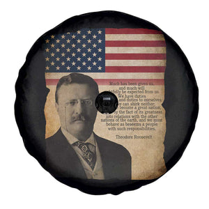 Theodore Roosevelt Quote Spare Tire Cover American President History TS14 Print Your Wear