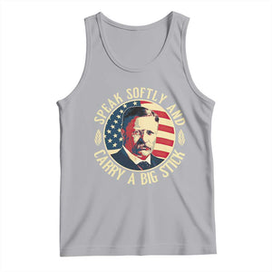 Theodore Roosevelt Quote American President Tank Top Speak Softly and Carry a Big Stick TS14 Athletic Heather Print Your Wear