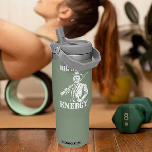 Funny Teddy Roosevelt Flip Straw Tumbler Big Stick Energy President TS14 One Size: 30 oz Moss Green Print Your Wear