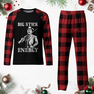 Funny Teddy Roosevelt Plaid Pajama Set Big Stick Energy President TS14 Buffalo Plaid Print Your Wear