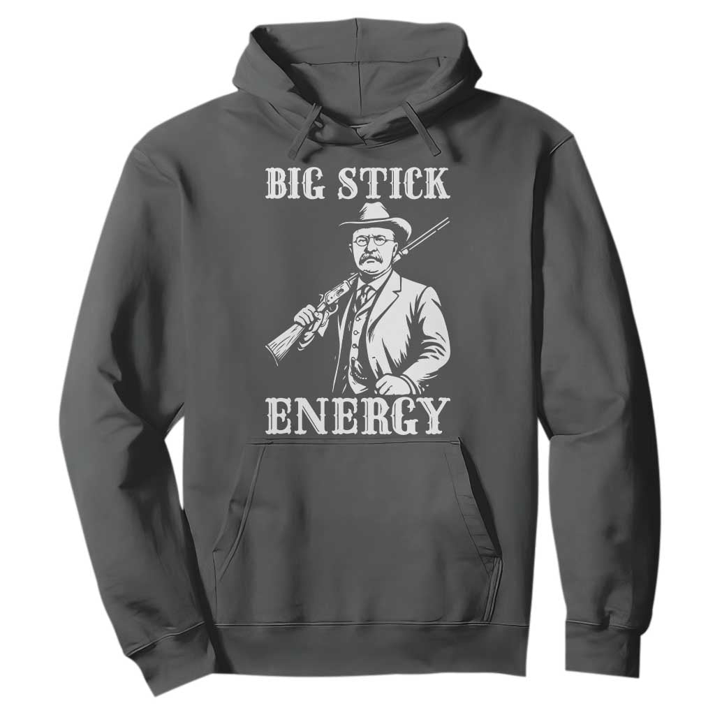 Funny Teddy Roosevelt Hoodie Big Stick Energy President TS14 Dark Heather Print Your Wear
