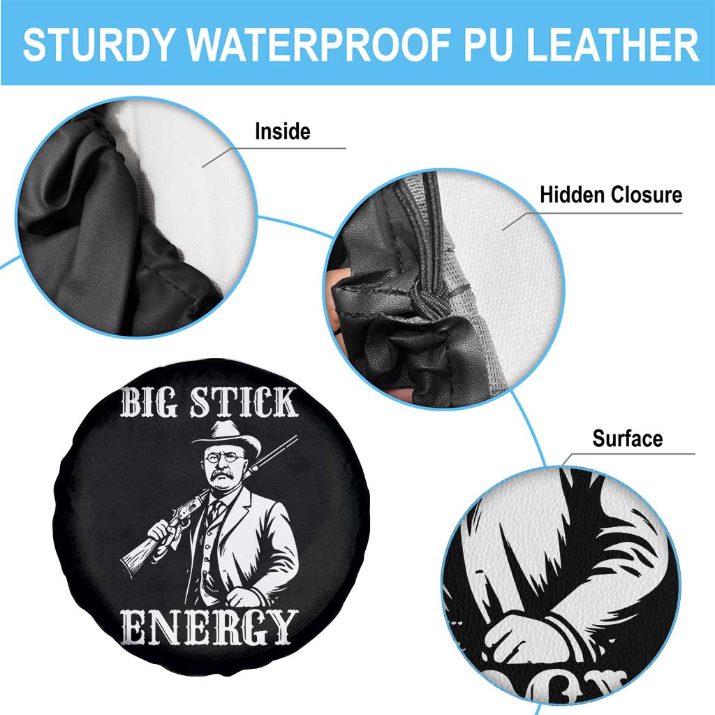 Funny Teddy Roosevelt Spare Tire Cover Big Stick Energy President TS14 Print Your Wear