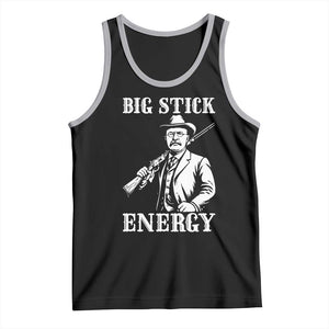 Funny Teddy Roosevelt Tank Top Big Stick Energy President TS14 Black Athletic Heather Print Your Wear