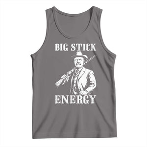 Funny Teddy Roosevelt Tank Top Big Stick Energy President TS14 Deep Heather Print Your Wear