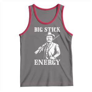 Funny Teddy Roosevelt Tank Top Big Stick Energy President TS14 Deep Heather Red Print Your Wear