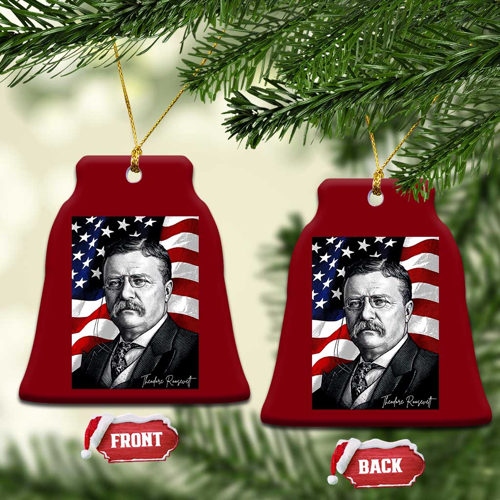 Theodore Roosevelt Patriotic American Flag President Ceramic Ornament TS14 Print Your Wear