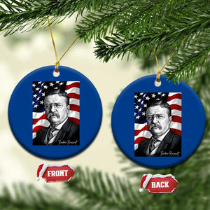 Theodore Roosevelt Patriotic American Flag President Ceramic Ornament TS14 1pc Blue Print Your Wear