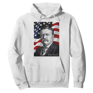 Theodore Roosevelt Patriotic American Flag President Hoodie TS14 White Print Your Wear