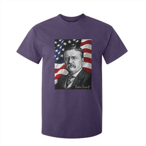 Theodore Roosevelt Patriotic American Flag President T Shirt For Kid TS14 Purple Print Your Wear