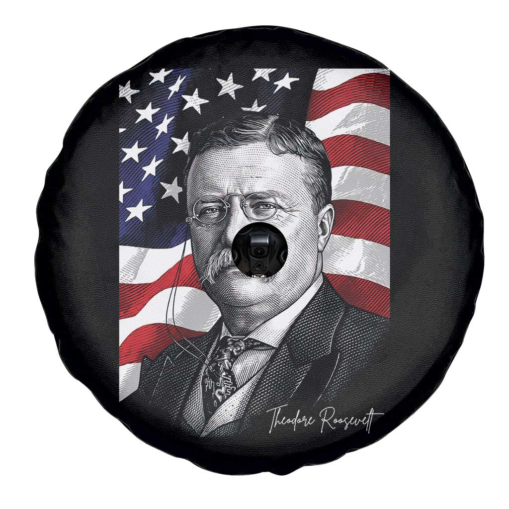 Theodore Roosevelt Patriotic American Flag President Spare Tire Cover TS14 Print Your Wear