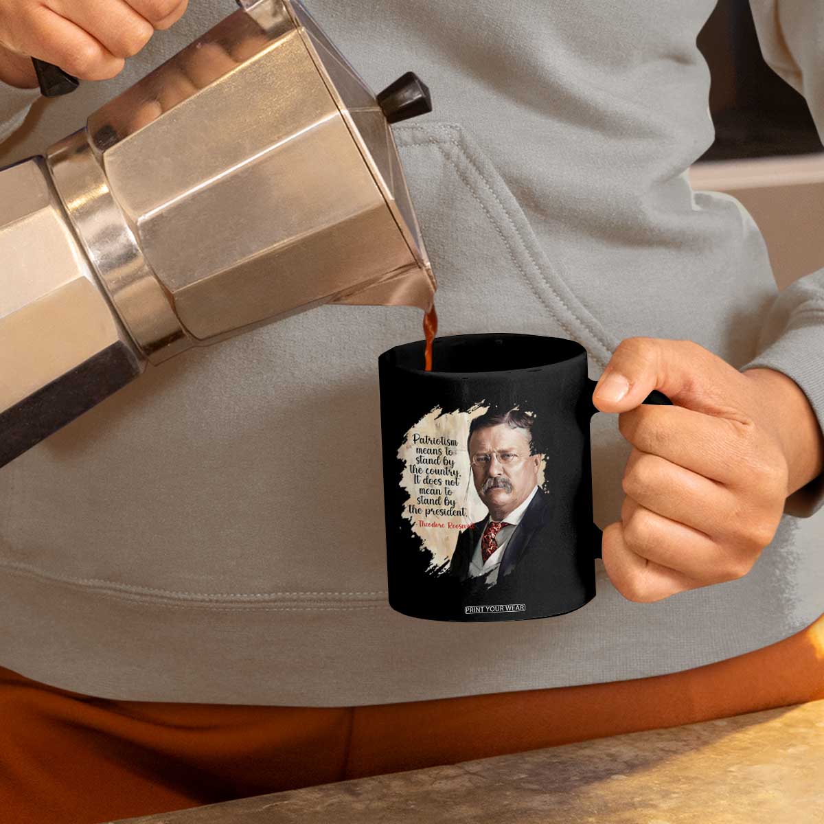 Theodore Roosevelt Quote Coffee Mug American History Presidents Day TS14 Print Your Wear